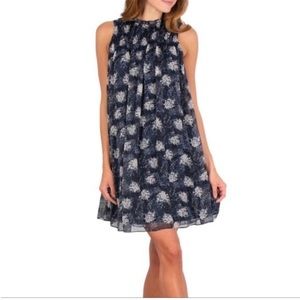 Joie Navy and White Floral Mini Dress
